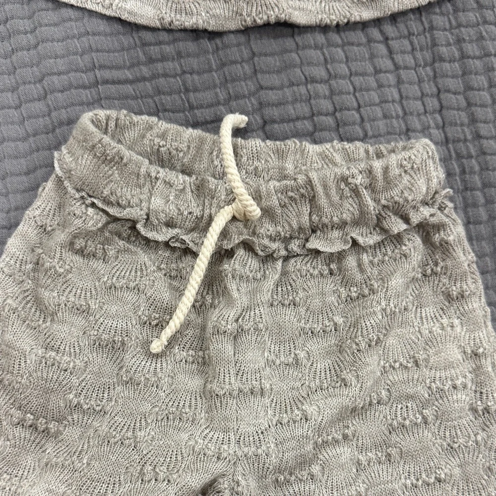 Zara Cozy Textured Knit girl’s Set - Light Beige